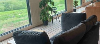 Come Spring Farm  Airstream , Lake  & farm animals