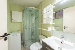 Shower, hair dryer
