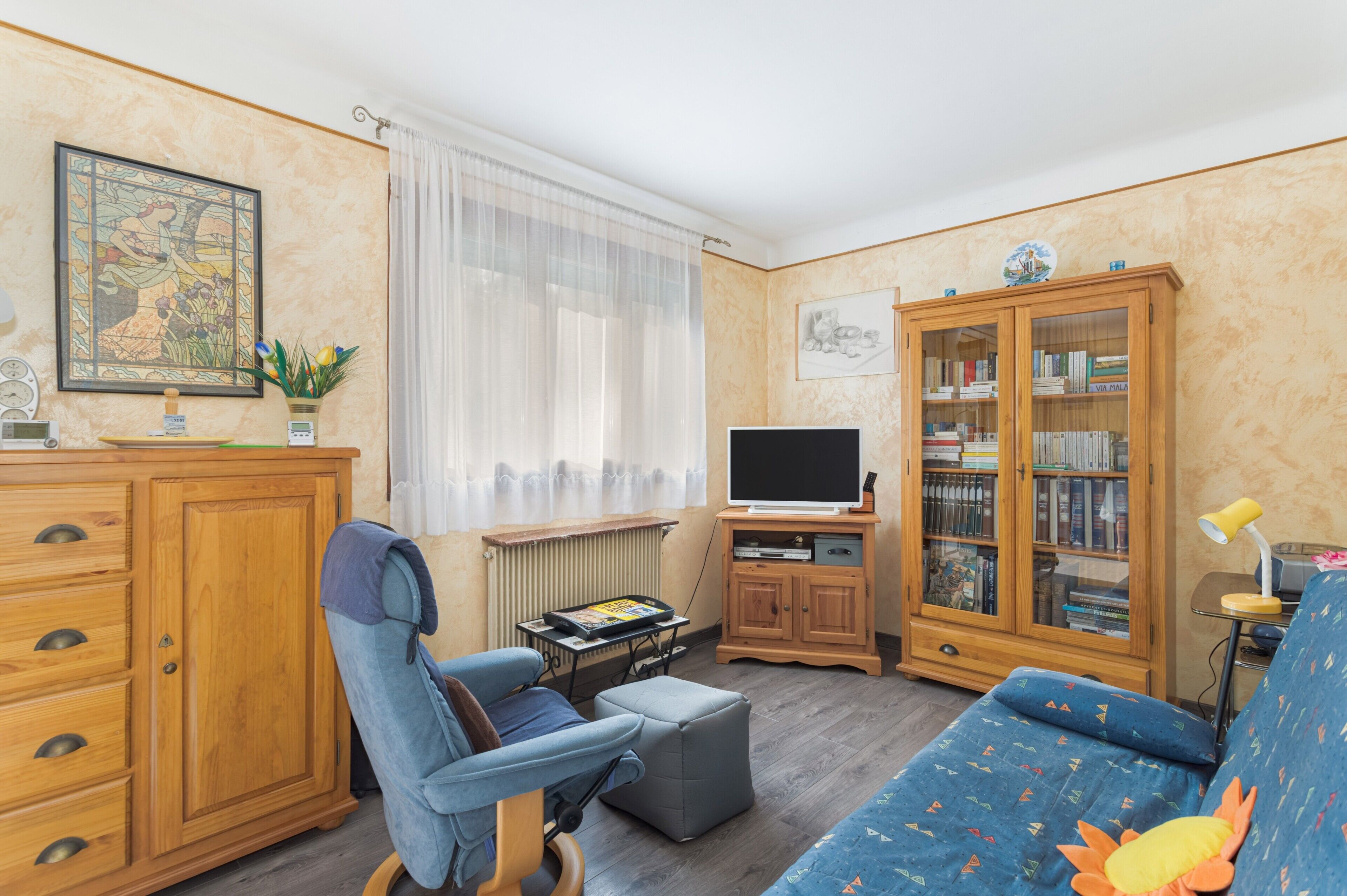 TV, DVD player, stereo