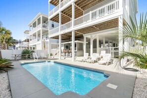A heated pool - Beach Hive with Ocean Views (Ocean Isle Beach)