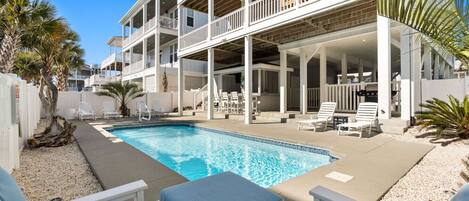 A heated pool