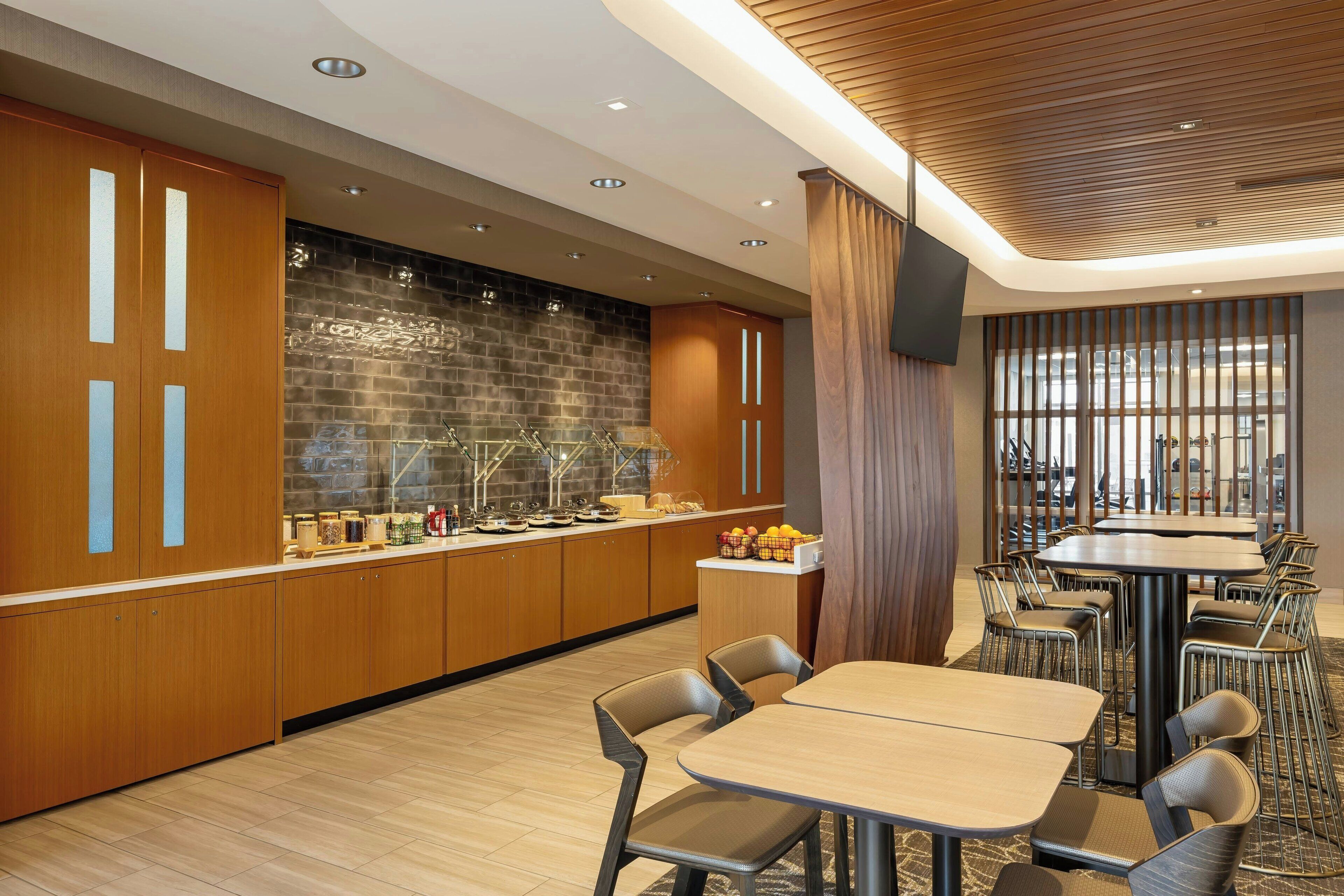 Free daily buffet breakfast