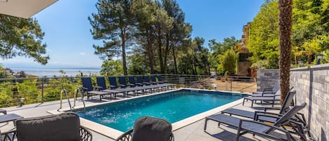 A heated pool