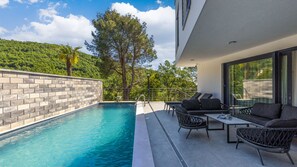A heated pool
