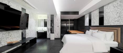 Desk, laptop workspace, free WiFi, bed sheets
