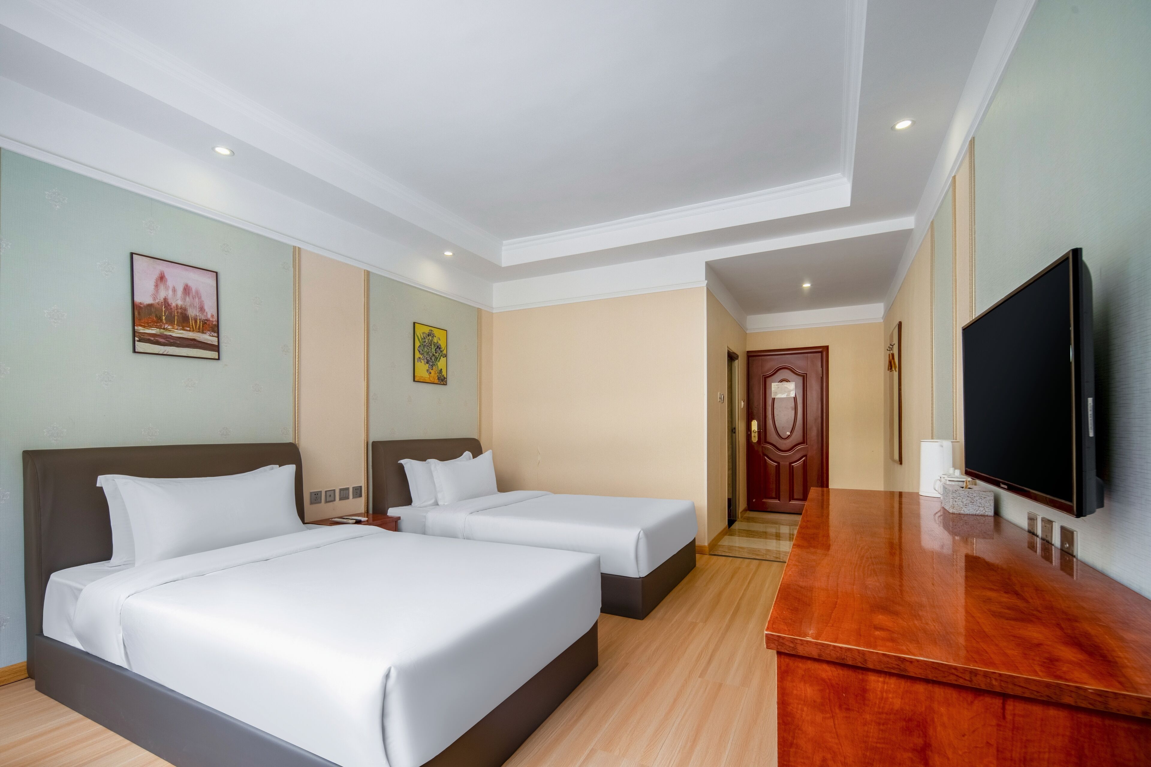 Habitación superior con 2 camas individuales | Terraza o patio