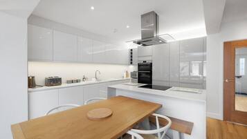 Microwave, stovetop, dishwasher, toaster