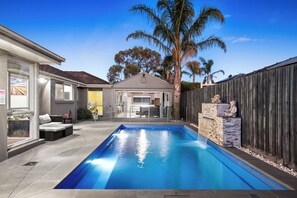 Outdoor pool, a heated pool
