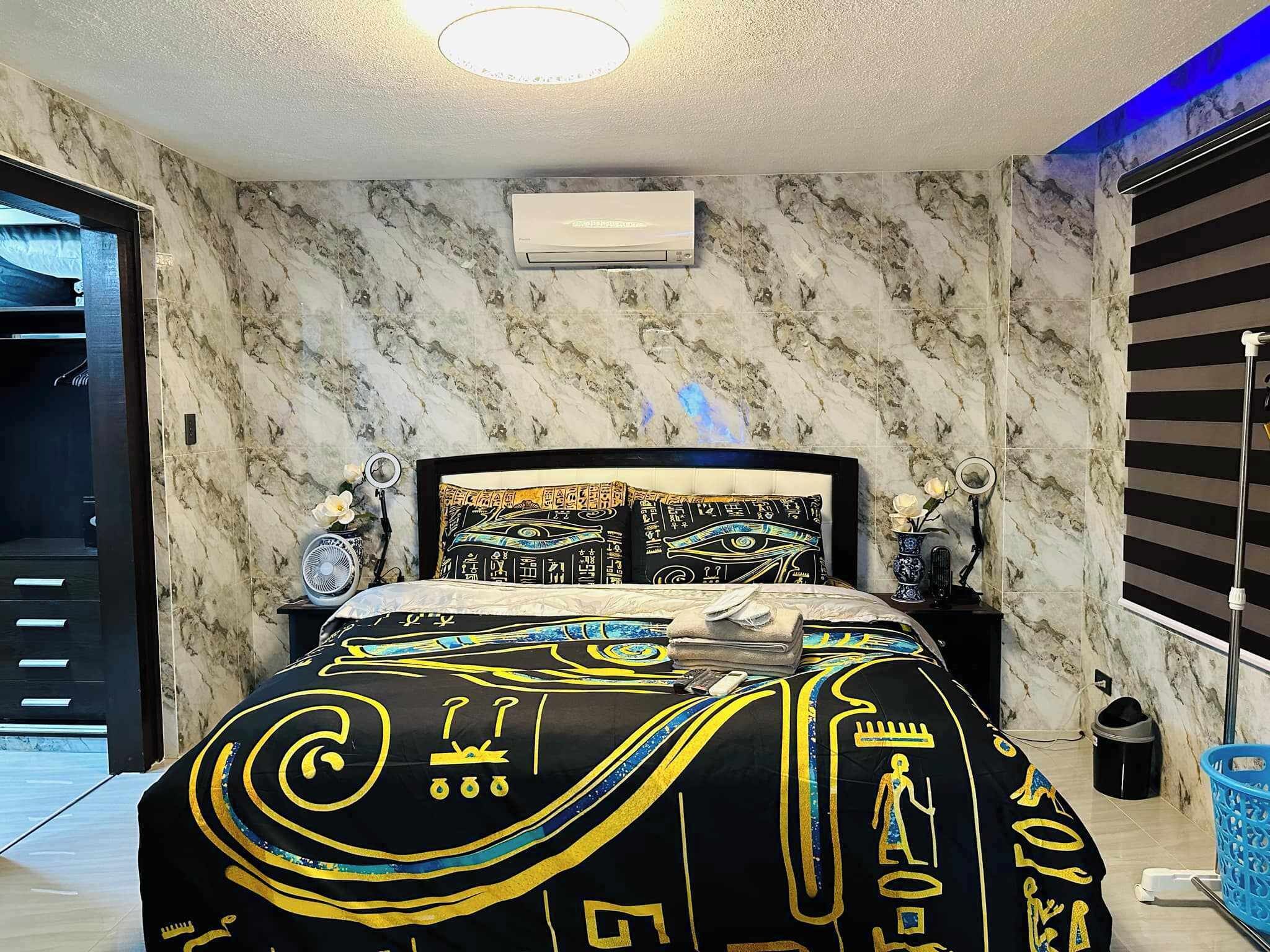 1 bedroom, iron/ironing board, bed sheets