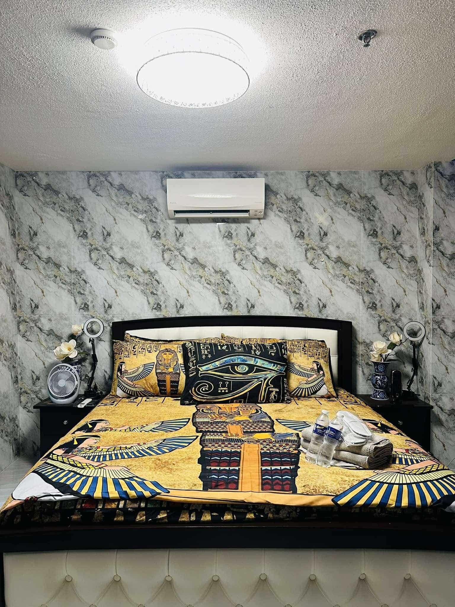 1 bedroom, iron/ironing board, bed sheets