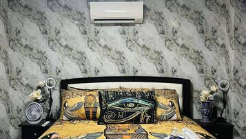 1 bedroom, iron/ironing board, bed sheets