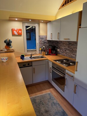 Fridge, oven, stovetop, dishwasher