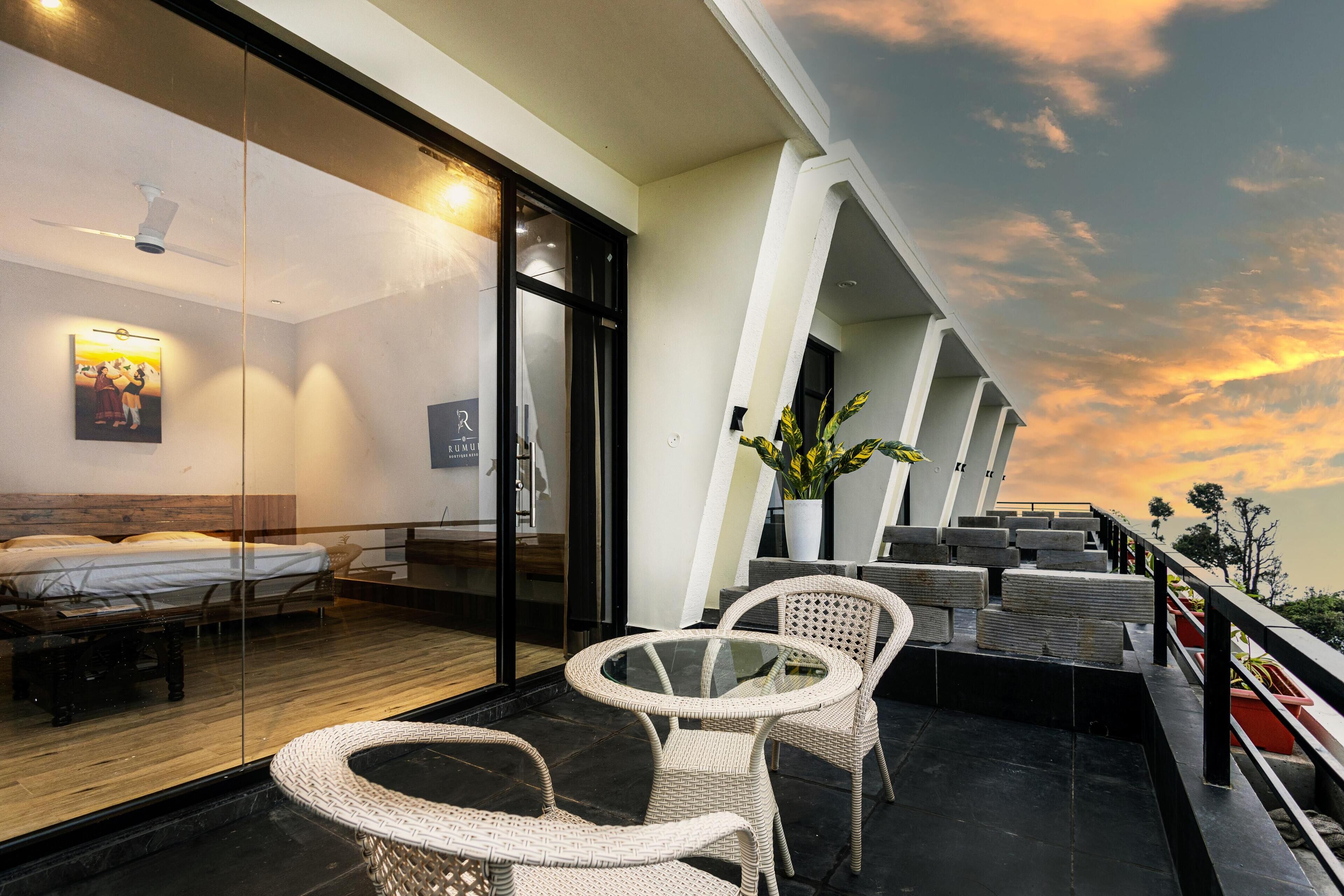 Chambre Deluxe, balcon, vue montagne | Vue depuis le balcon