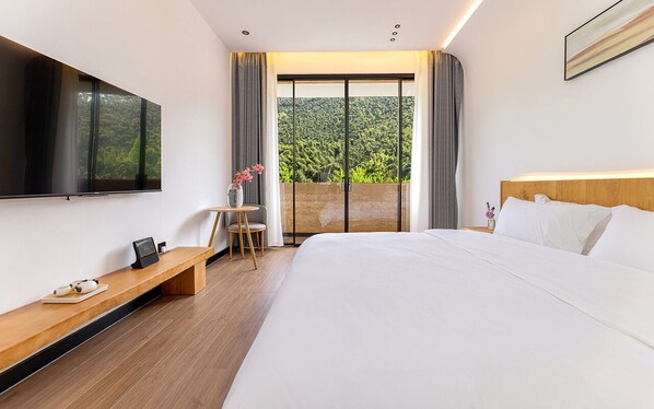 Habitación básica doble, vista a la montaña | Escritorio, cortinas blackout y wifi gratis 