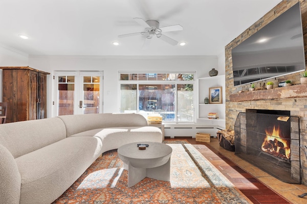 You will enjoy relaxing in the living area in front of the woodburning fireplace as you watch your favorite tv show or sporting event.