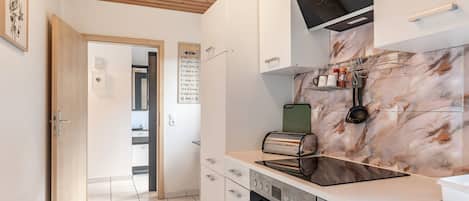 Fridge, oven, stovetop, dishwasher