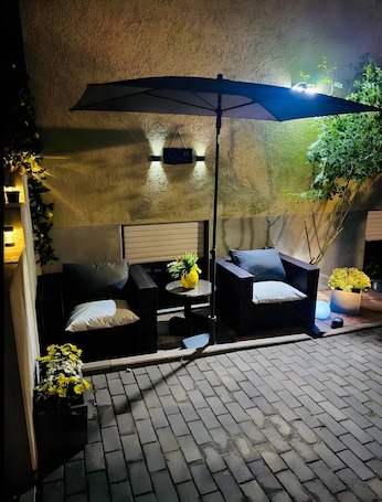 Terrace/patio. Time Out & Relaxation in the Odenwald