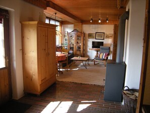 TV, fireplace, DVD player, stereo