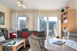 TV, fireplace, DVD player, stereo