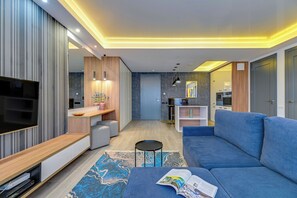 Appartement Deluxe | 1 chambre, literie hypoallergénique, décor unique, ameublement unique