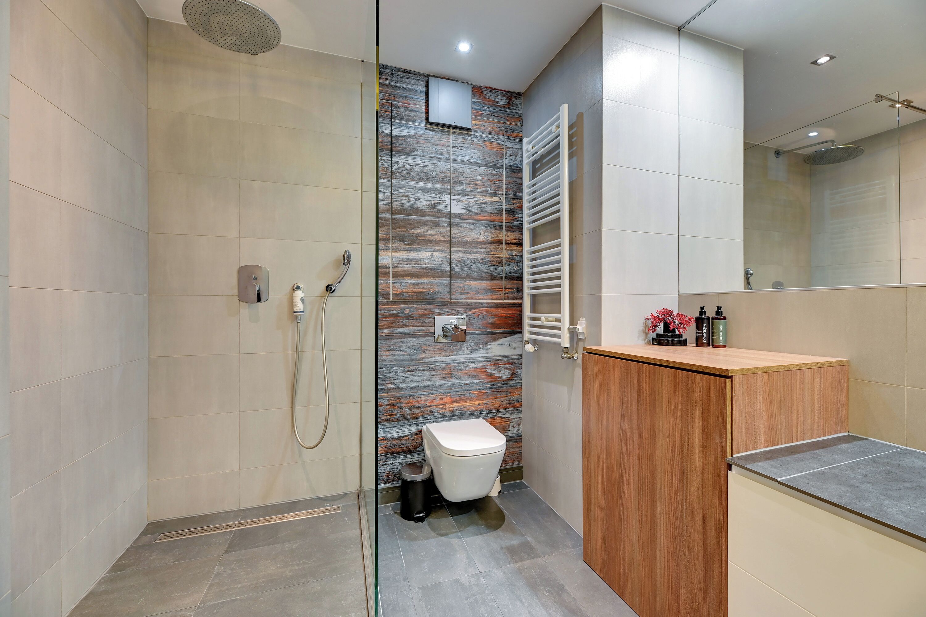 Deluxe Apartment | Bathroom | Shower, free toiletries, hair dryer, towels