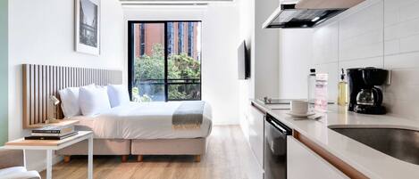 1 soveværelse, skrivebord, strygejern/strygebræt, Wi-Fi