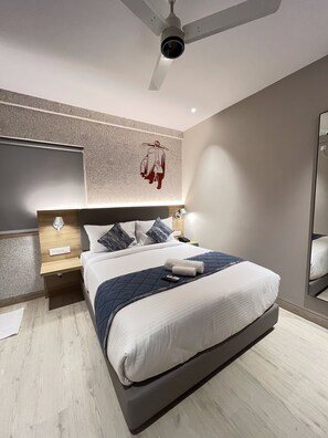 Deluxe Double Room, City View | Premium bedding, memory-foam beds, minibar, blackout curtains - AXON Bellandur by AXON Hotels (Bengaluru)