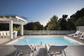 Outdoor pool, a heated pool