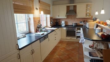 Fridge, oven, stovetop, dishwasher