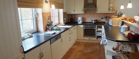Fridge, oven, stovetop, dishwasher