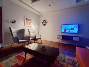 Family Apartment, Balcony, City View | 2 bedrooms, desk, laptop workspace, blackout drapes