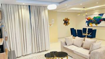 Economy Apartment, Balcony, City View | Living area