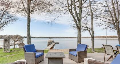 Dock & Views: Lake Mitchell Home in Cadillac!