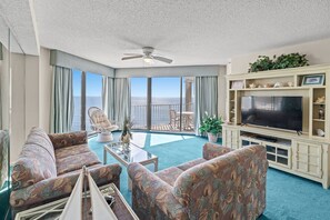 Smart TV, music library, video library