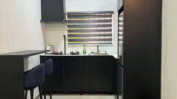 Family Apartment, Balcony, City View | Private kitchen