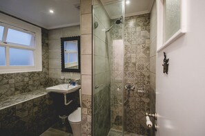 Standard Double Room, Non Smoking, Garden View | Bathroom | Shower, hair dryer, towels, soap - PENSION ACRONAFPLIA building C (Nafplio)