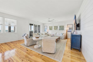 TV - Big Kahuna Oceanfront house South Litchfield with pool access, elevator (Pawleys Island)