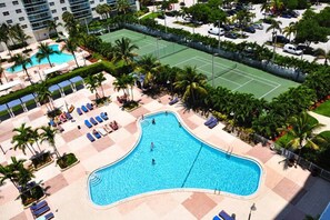 A heated pool