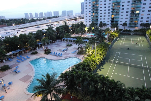 A heated pool
