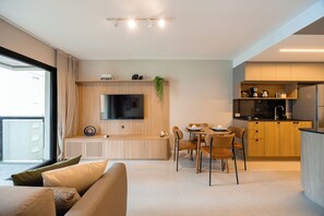 Basic Apartment, City View | Living area - LDM - Residencial Jd. Paulista by Anora Spaces (São Paulo)