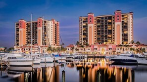 Enjoy waterfront views and access to boating activities from this marina.