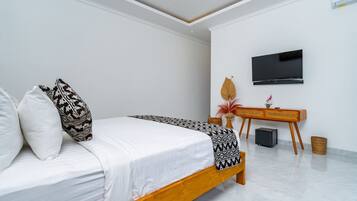 Family Villa, 2 Bedrooms, Pool View | 2 bedrooms, desk, laptop workspace, blackout drapes