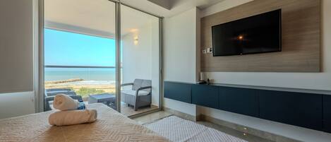 Lejlighed | 1 soveværelse, Select Comfort-senge, pengeskab på værelset