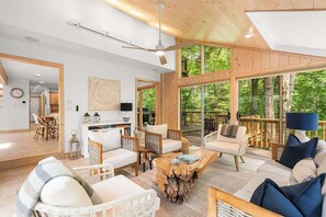 TV, fireplace, foosball - Walk to Beach Retreat w/ Pool, Hot Tub, Fire Pit (Michiana)