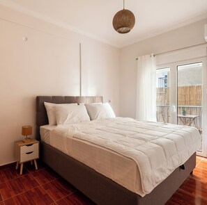 Apartment, Balkon | 2 Schlafzimmer, Bettwäsche aus ägyptischer Baumwolle