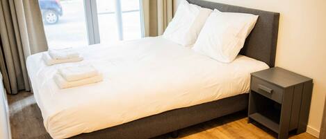 1 bedroom, iron/ironing board, bed sheets