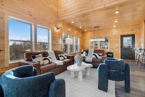 Smart TV, fireplace, video games