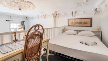 1 bedroom, laptop workspace, iron/ironing board, bed sheets