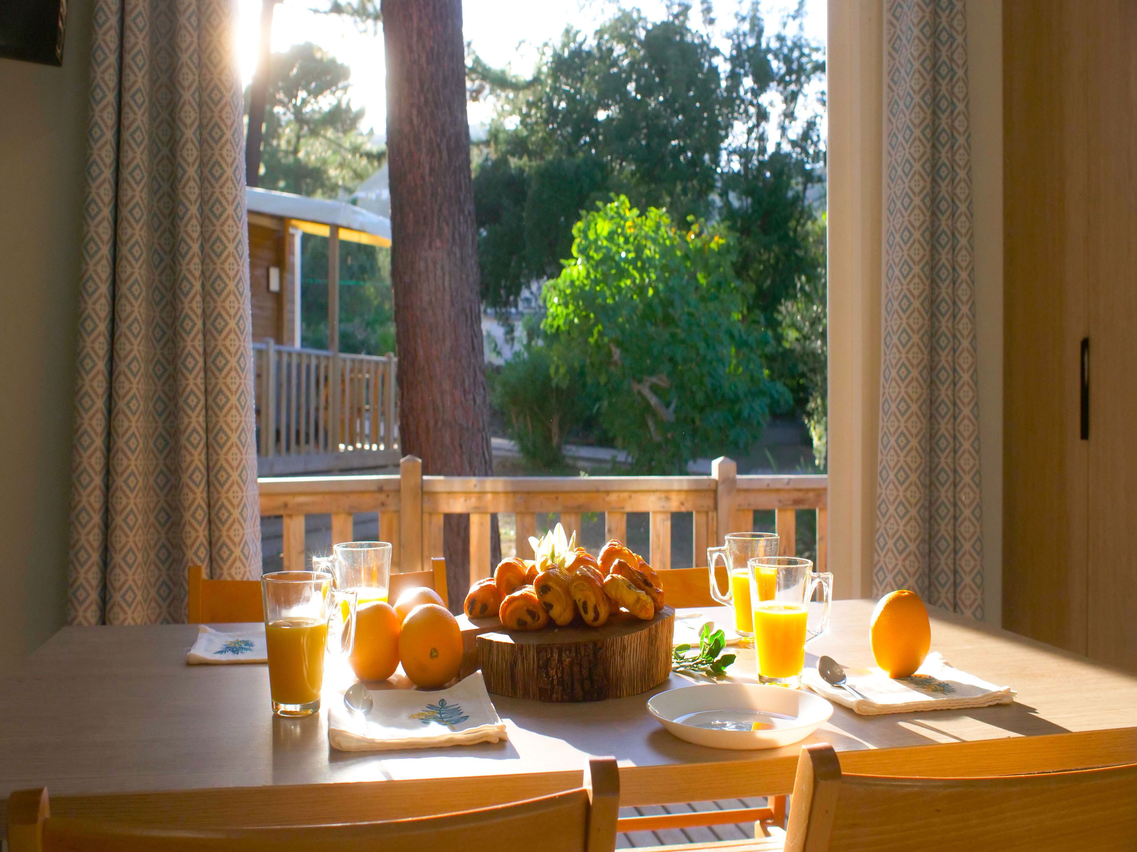 Family Mobile Home, 3 Bedrooms, Air conditioning | Living area | 80-cm LCD TV with digital channels