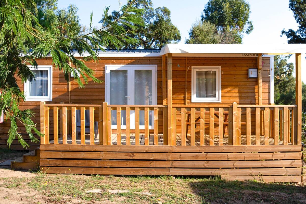 Comfort Mobile Home, 2 Bedrooms, Penyaman udara | Teres/patio